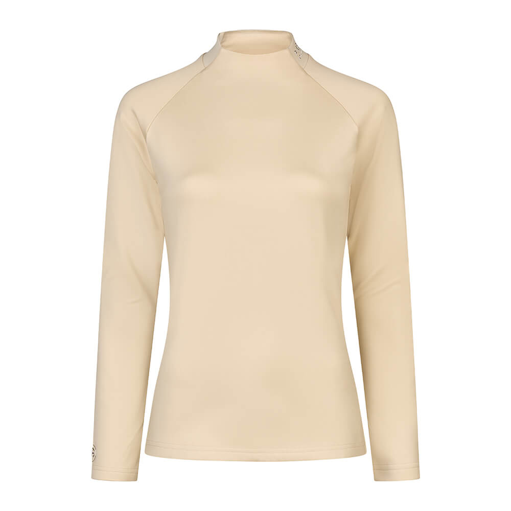 Pikeur HW25 Athleisure Funktionsshirt mit Kragen Damen - pale almond, Größe 40