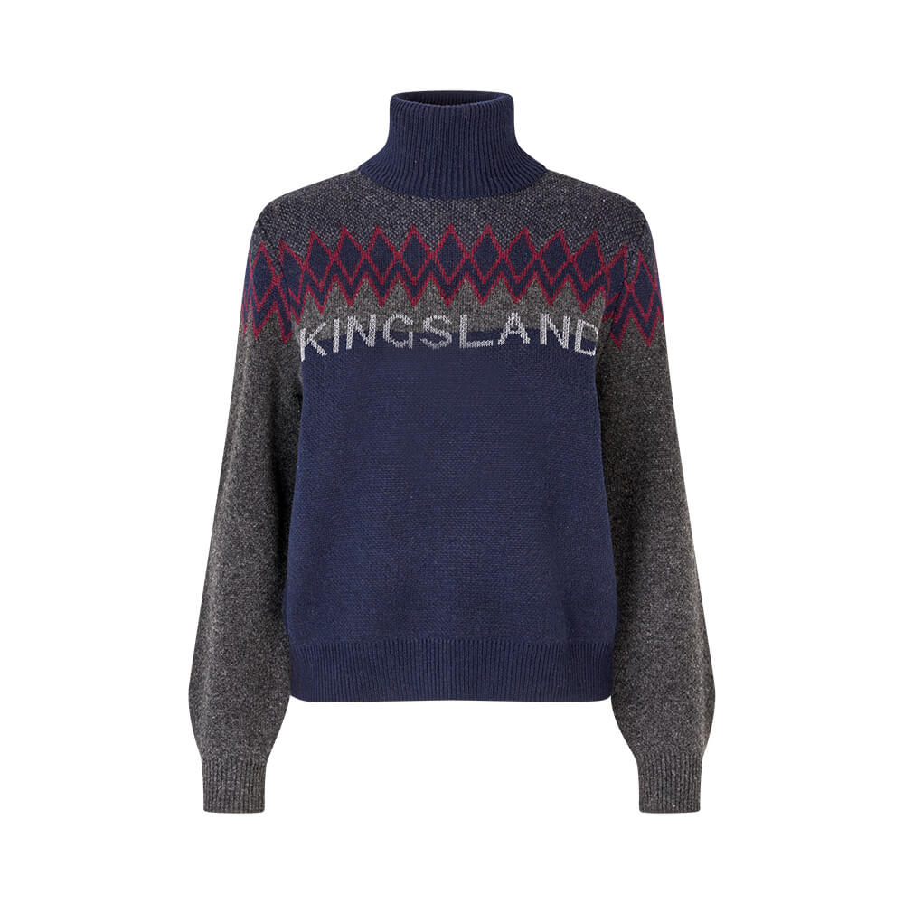 Kingsland KLMontez Strick-Rollkragenpullover Damen - grey forged iron, Größe S