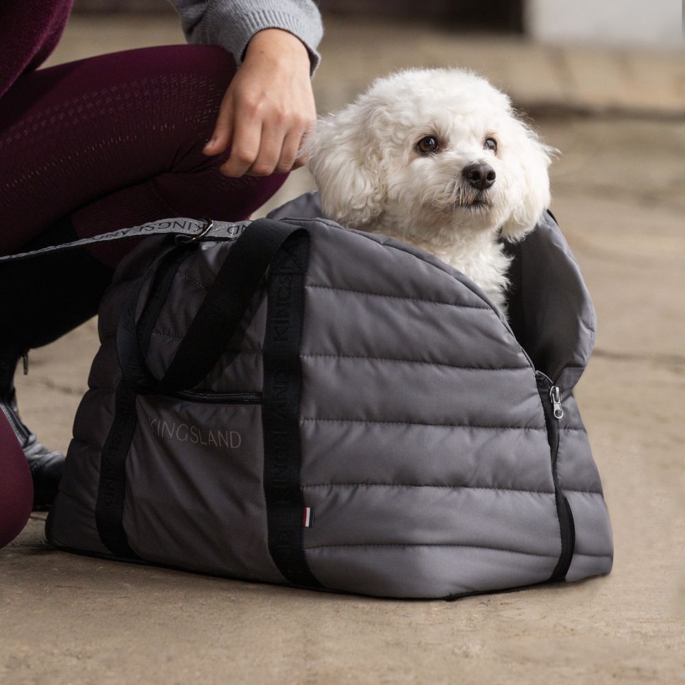 Kingsland KLMacey Hundetasche mit Decke - grey forged iron