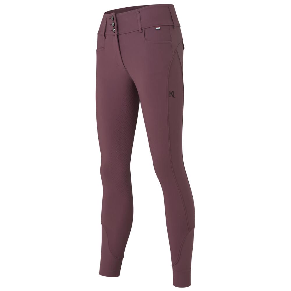 Kingsland KLKimi Breeches in A-Form mit mittelhoher Taille und F-Grip für Damen - plum wine, Größe 34