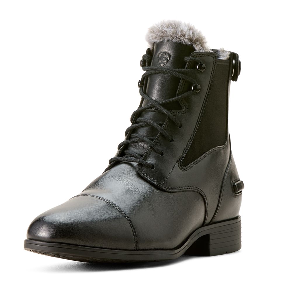 Ariat Kendal Back Zip Sherpa Winterstiefelette Damen - schwarz, Größe UK 7.5 | EUR 41.5
