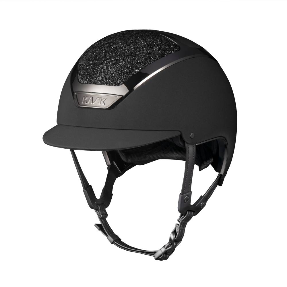 Kask Dogma Chrome Swarowski Midnight Reithelm inkl. Liner - black, Größe 59