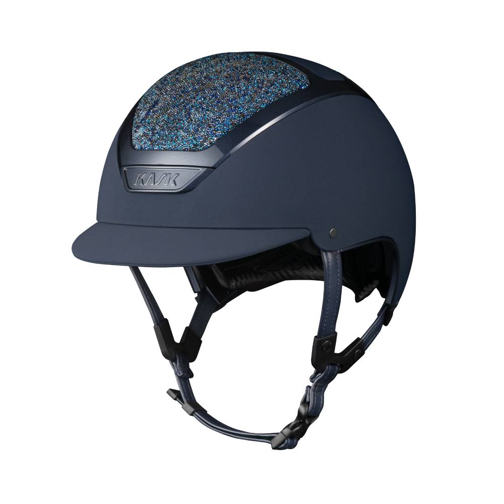 Kask Dogma Chrome Swarowski Midnight Reithelm inkl. Liner - navy, Größe 54