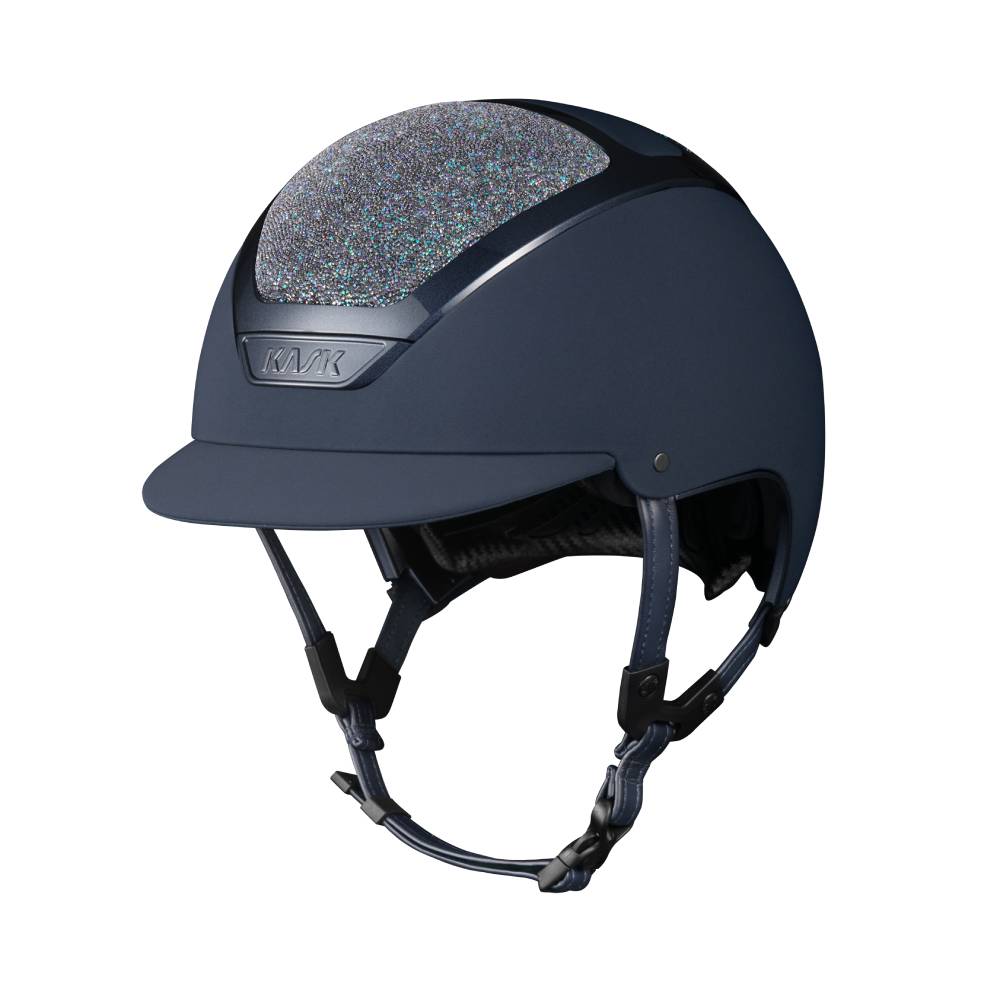 Kask Dogma Chrome Swarowski Midnight Reithelm inkl. Liner - navy_parsh, Größe 55