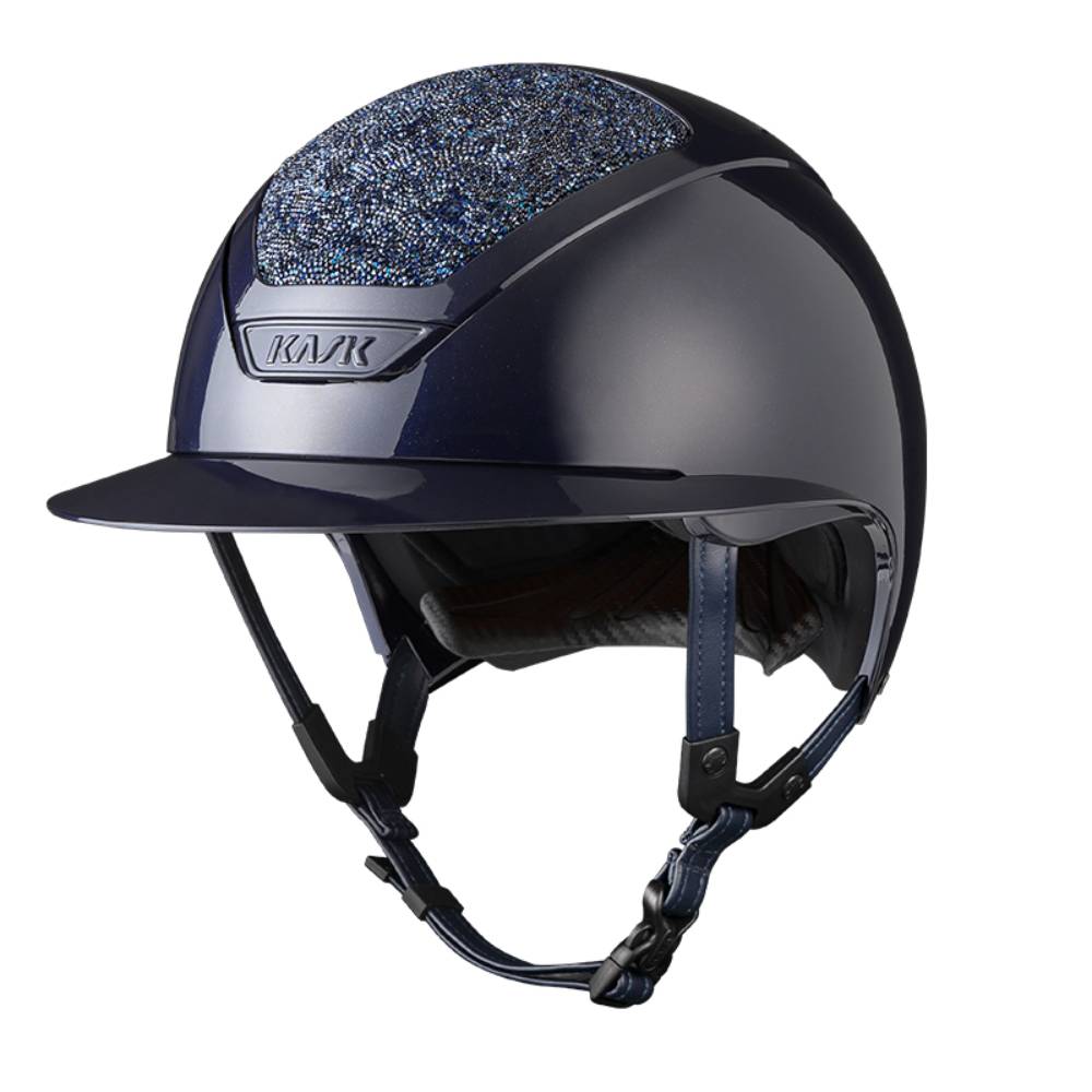 Kask Star Lady Pure Shine Swarowski Midnight Reithelm inkl. Liner - atlantic blue/abisso, Größe 57
