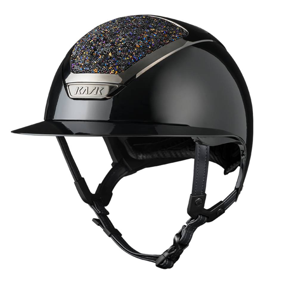 Kask Star Lady Pure Shine Swarowski Midnight Reithelm inkl. Liner - black/volcano, Größe 59
