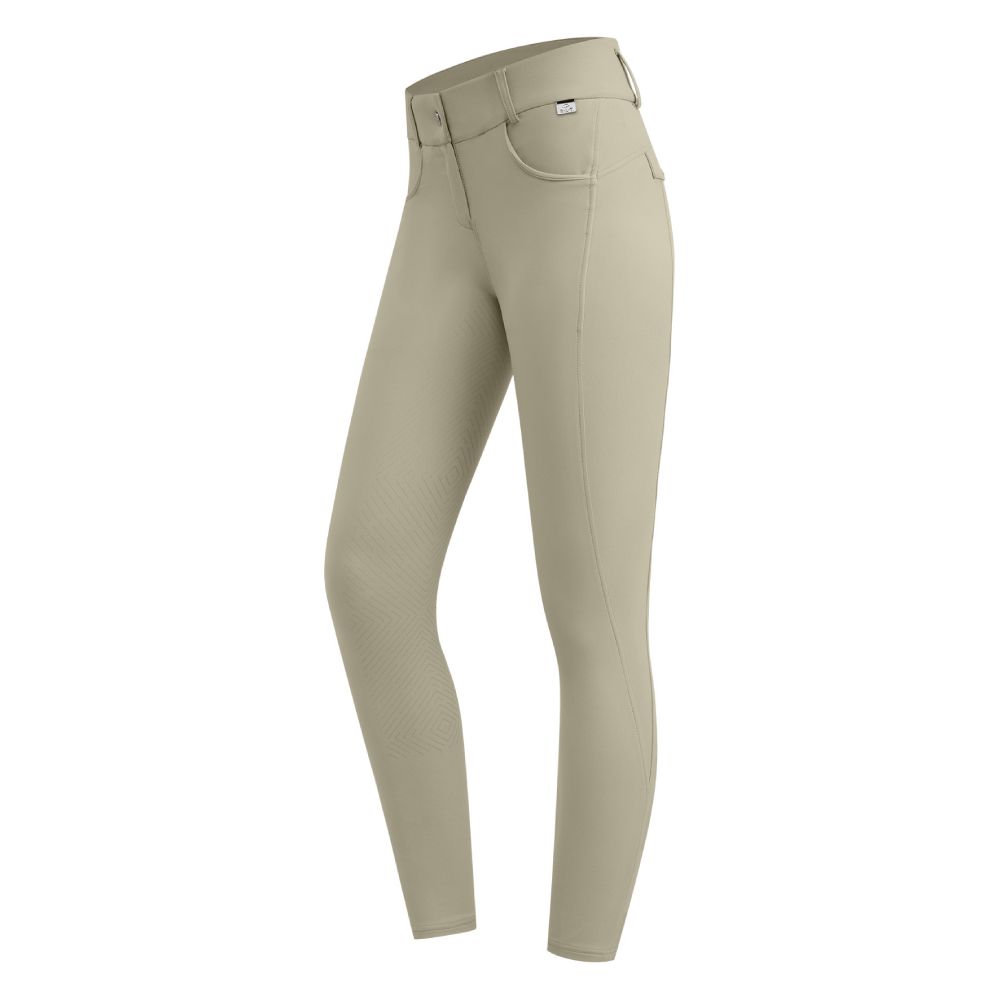 ELT Comfort Ride Glam Vollgrip Reithose Damen - beigegrau, Größe 42