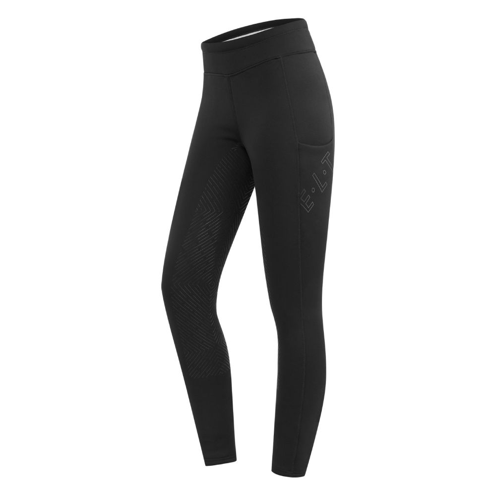ELT Rica Thermo Vollgrip Teddy-Reitleggings Damen und Kinder - schwarz, Größe 116