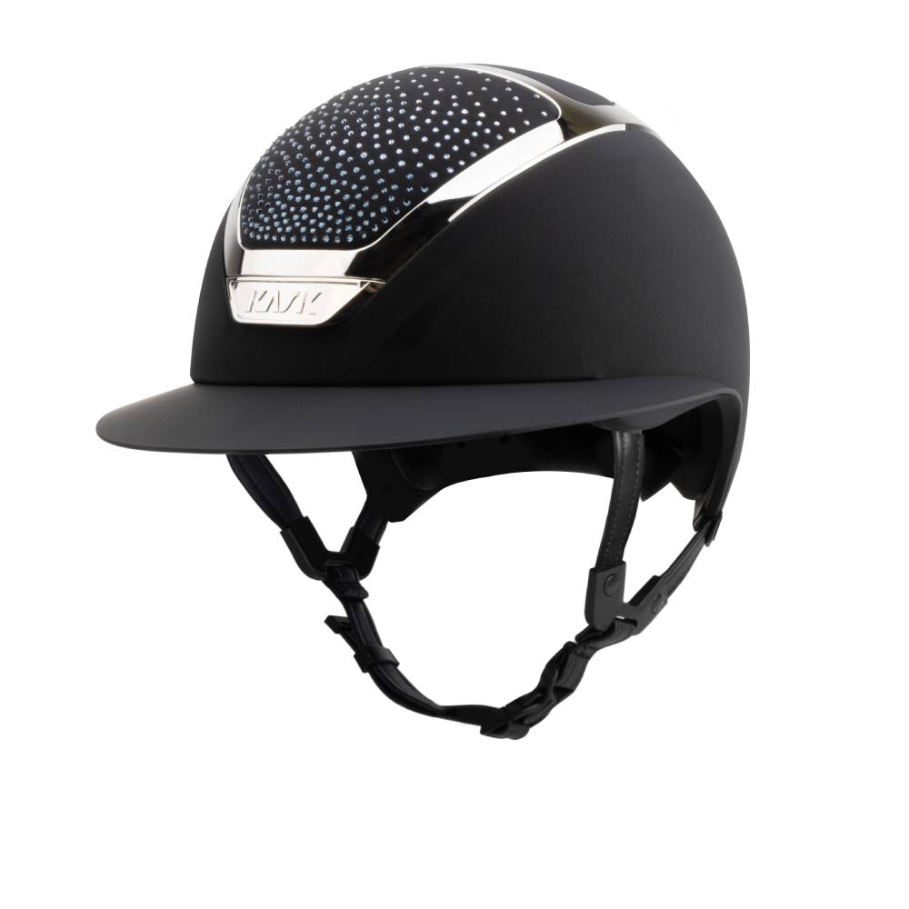 KASK Reithelm Star Lady Chrome Waterfence - black_silver_montanamix, Größe 53