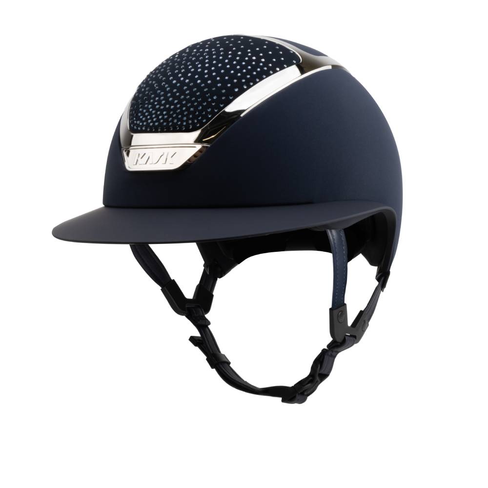 KASK Reithelm Star Lady Chrome Waterfence - navy_silver_montanamix, Größe 54