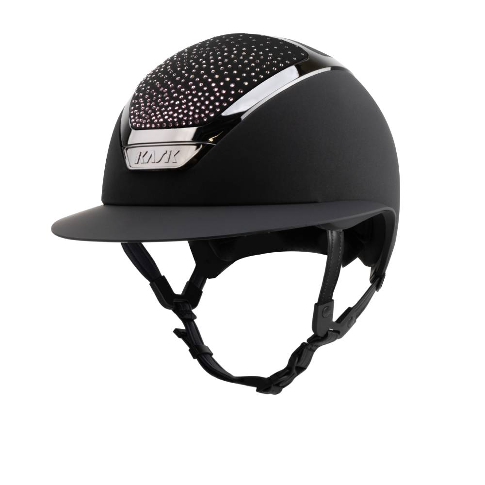 KASK Reithelm Star Lady Chrome Waterfence - black_black_vintagerosemix, Größe 57