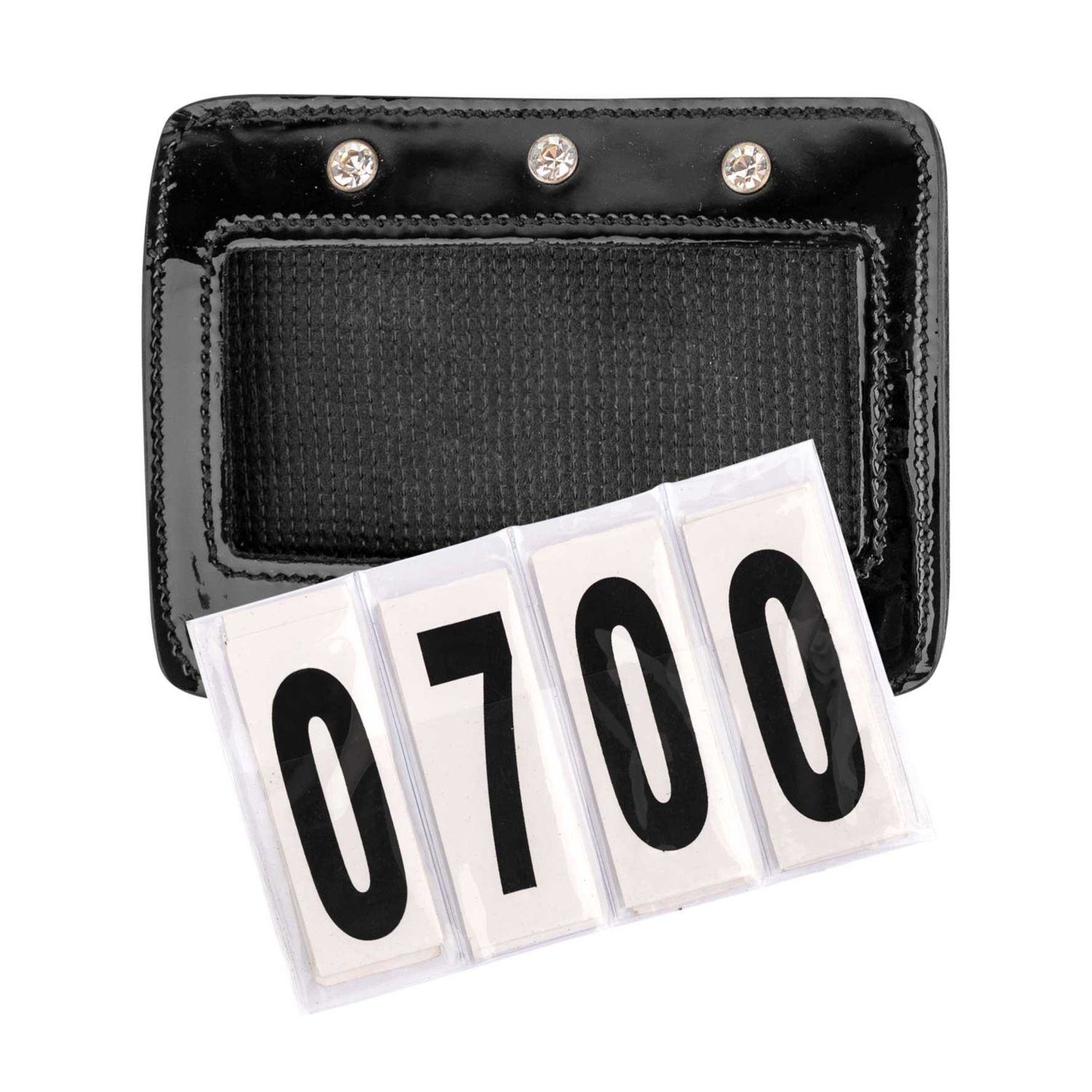 Waldhausen Startnummern Lackleder - schwarz