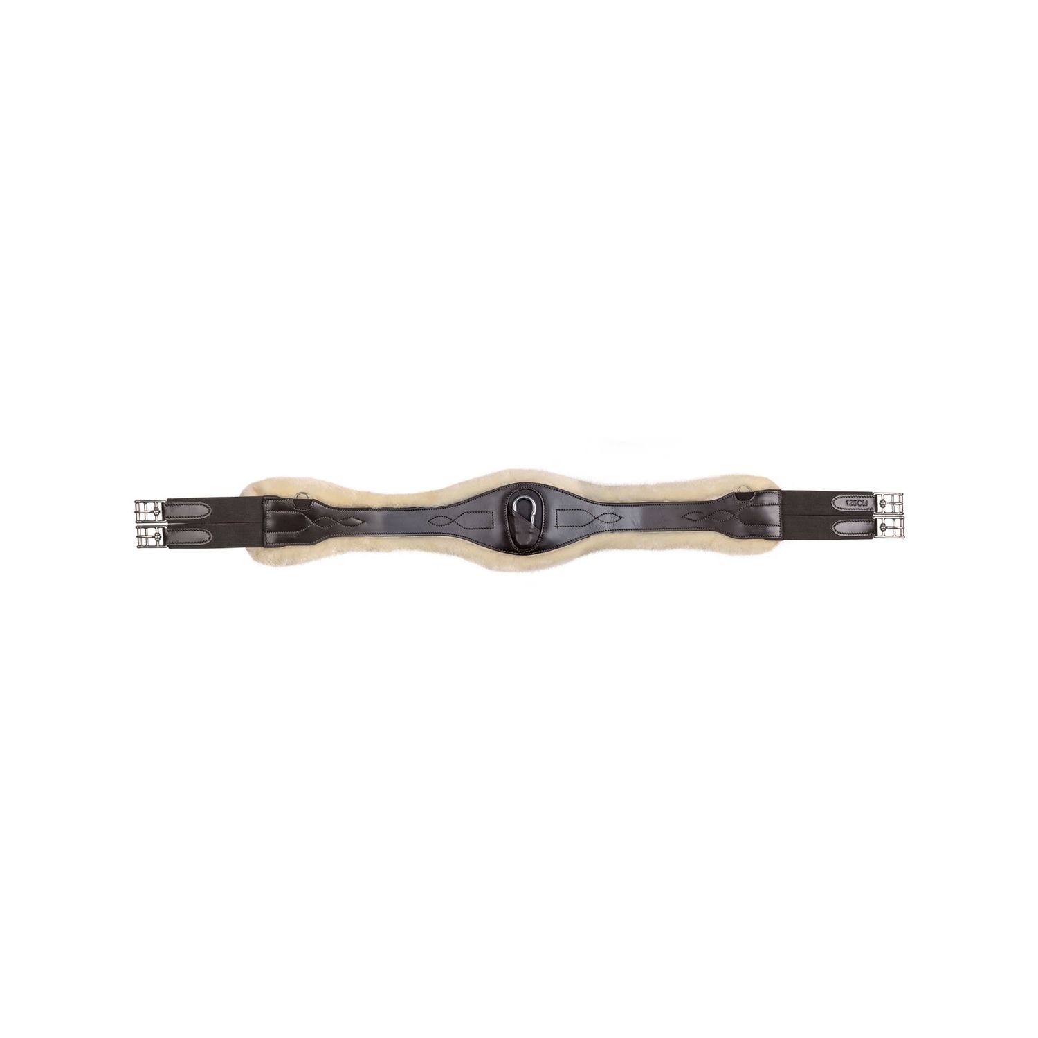 Waldhausen Ledersattelgurt mit ECO Wool - braun, Größe 120 cm