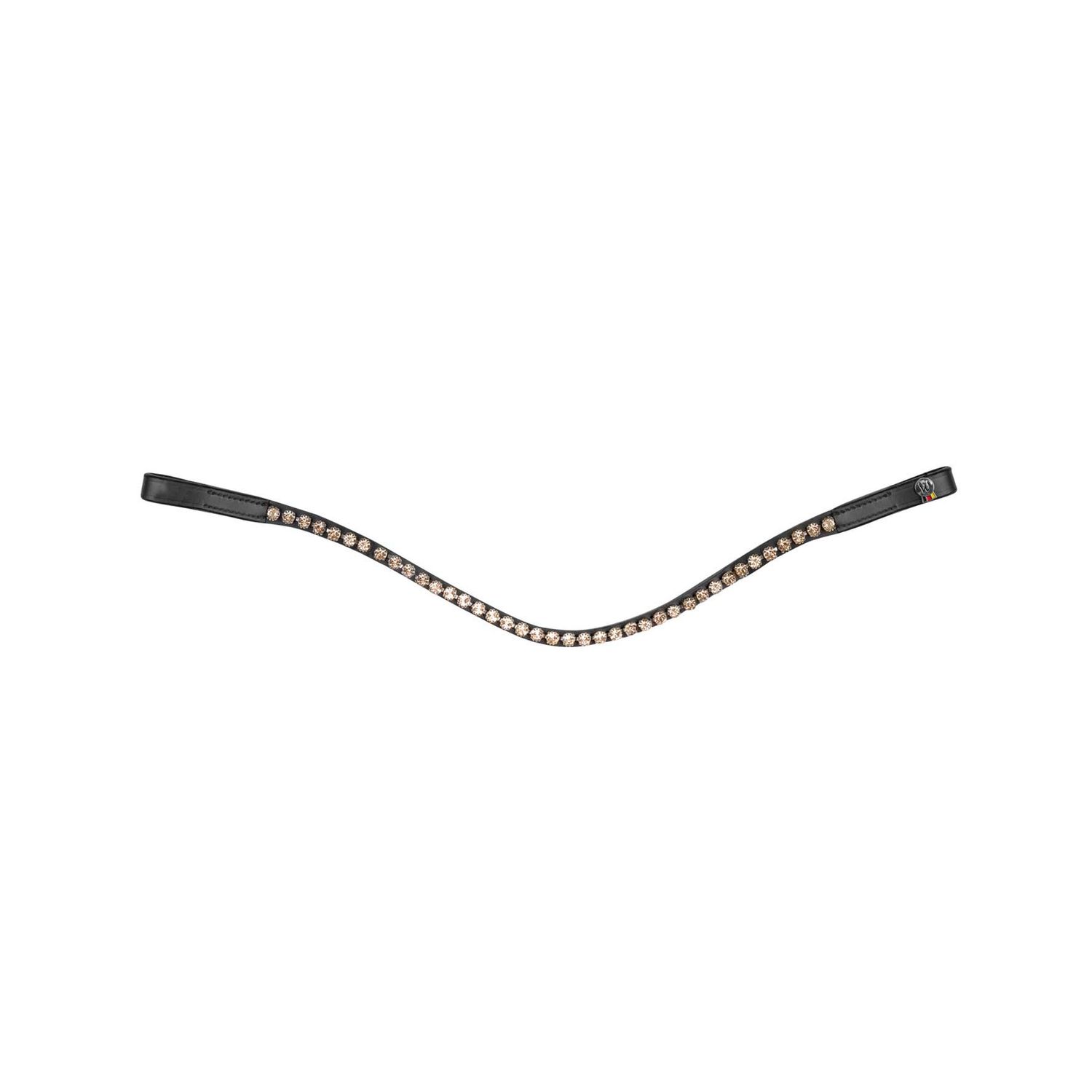Waldhausen Stirnband X-Line Glam - schwarz/pfirsich, Größe Warmblut