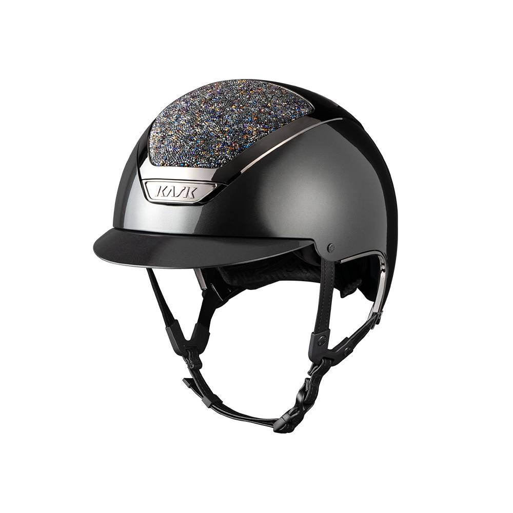Kask Dogma Pure Shine Swarowski Midnight Reithelm inkl. Inlay - anthracite/zephyr, Größe 55