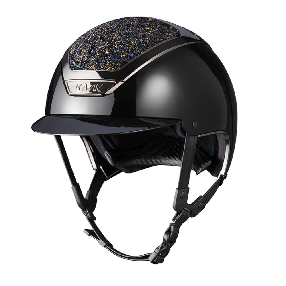 Kask Dogma Pure Shine Swarowski Midnight Reithelm inkl. Inlay - black/volcano, Größe 56