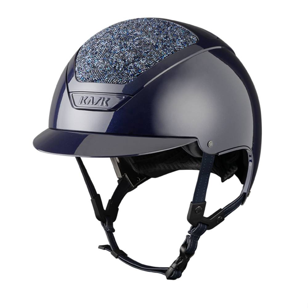 Kask Dogma Pure Shine Swarowski Midnight Reithelm inkl. Inlay - atlantic blue/abisso, Größe 56