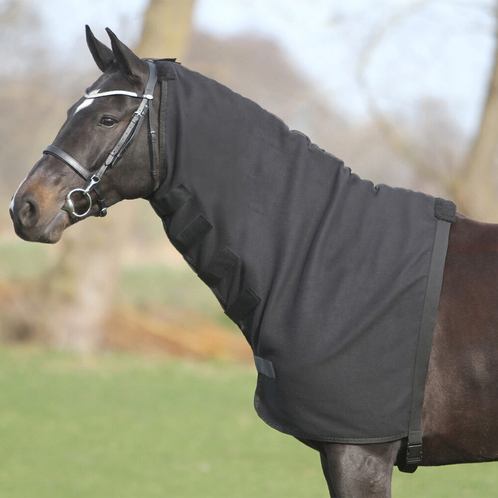 QHP Fleece Halsteil - schwarz, Größe S
