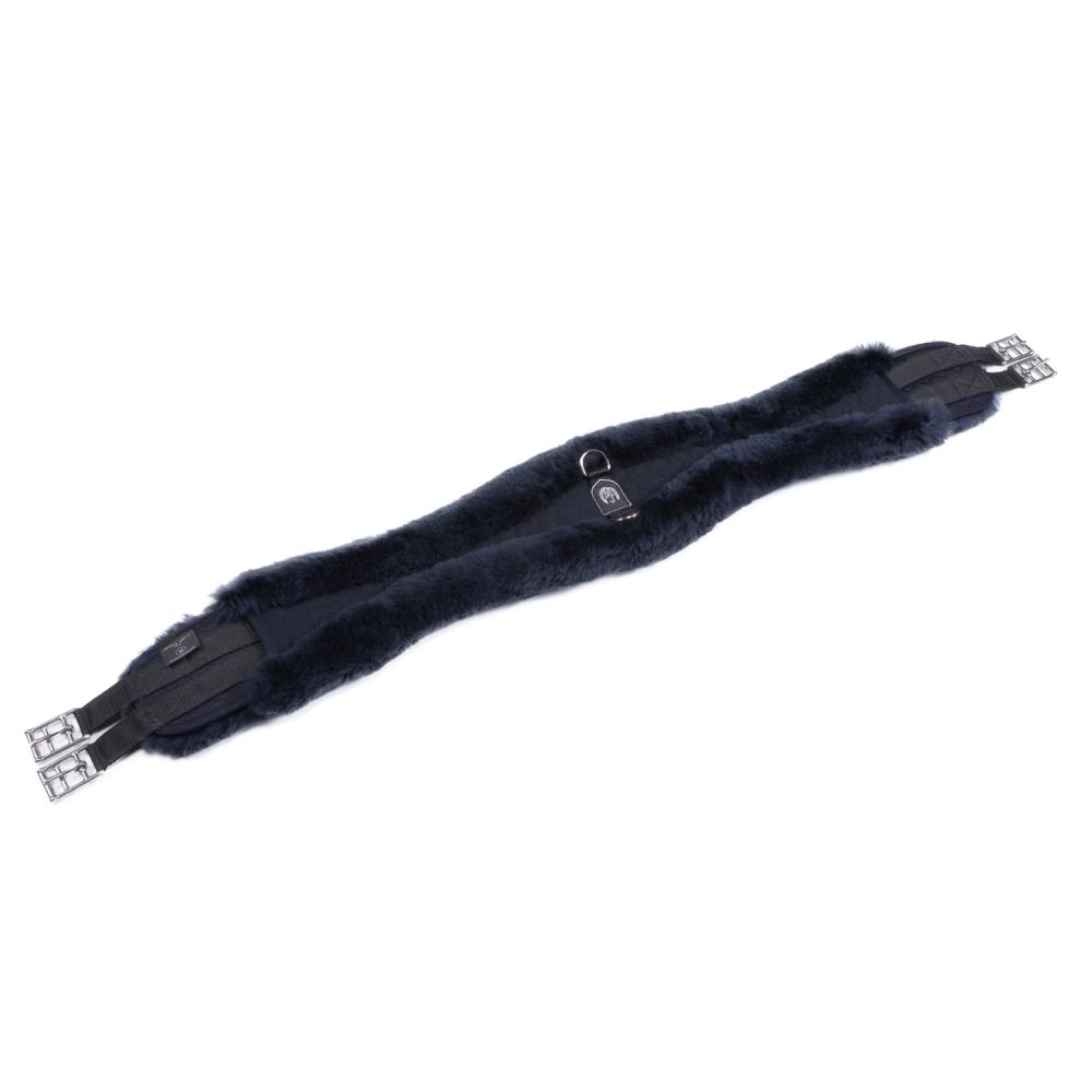 Christ Lammfell Konturgurt lang - schwarz/anthrazit, Größe 140 cm