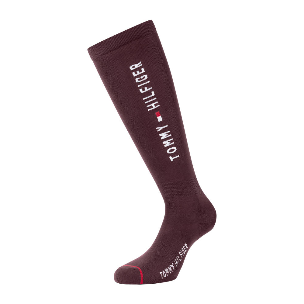 Tommy Hilfiger Equestrian Clifton Reitsocken - deep burgundy, Größe 39/42