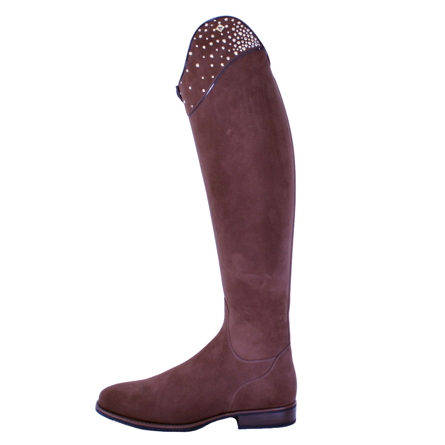 DeNiro Bellini Camoscio Legno Reitstiefel - braun, Größe EU 41 / 48 / 40.2