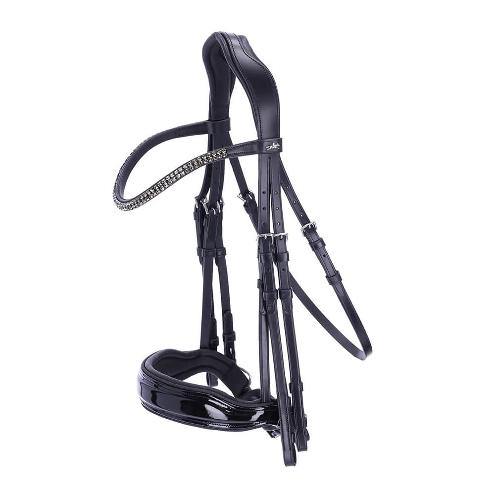 Schockemöhle Kandare SP Monticelli - black/patent/silver, Größe WB