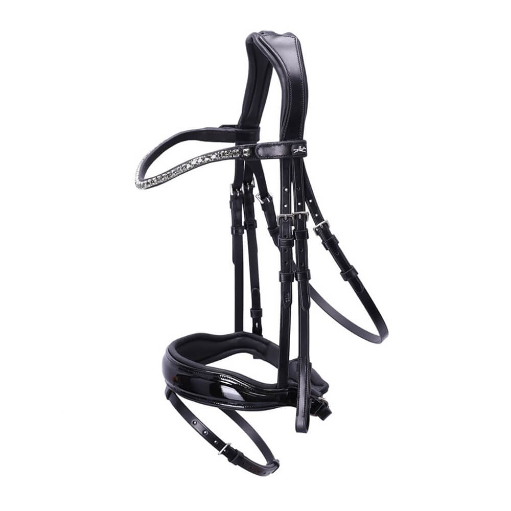 Schockemöhle Trense SP Siena - black/patent/grey, Größe VB