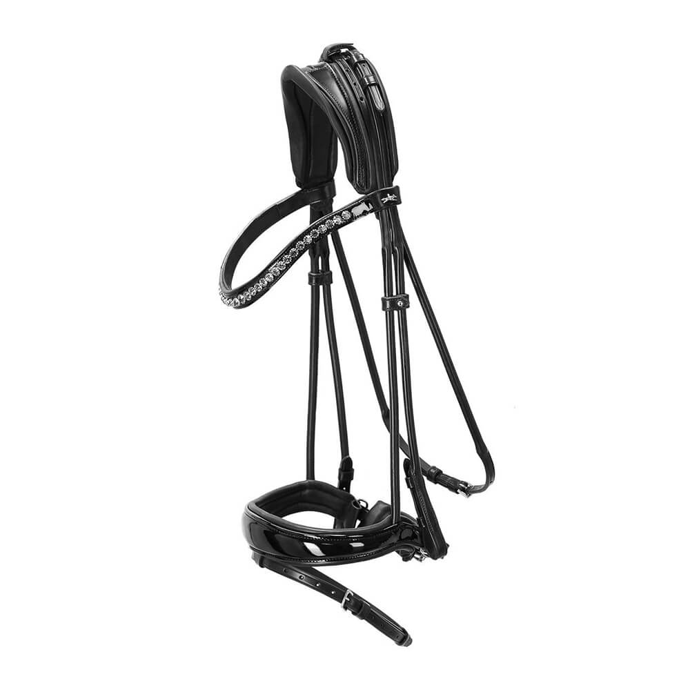 Schockemöhle Trense SP Westminster - black/patent/silver, Größe WB