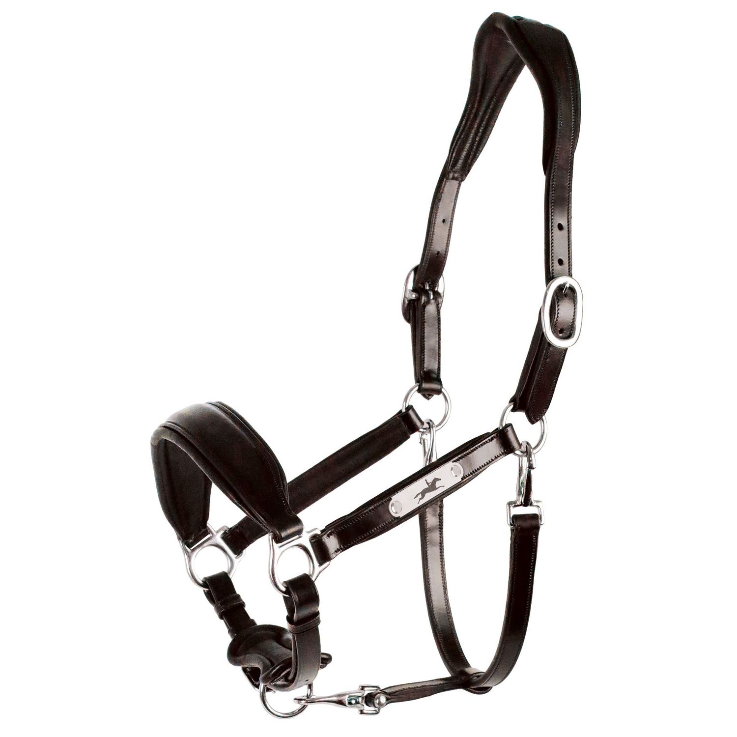 Schockemöhle Lederhalfter SP Fremont Pro - espresso/silber, Größe VB