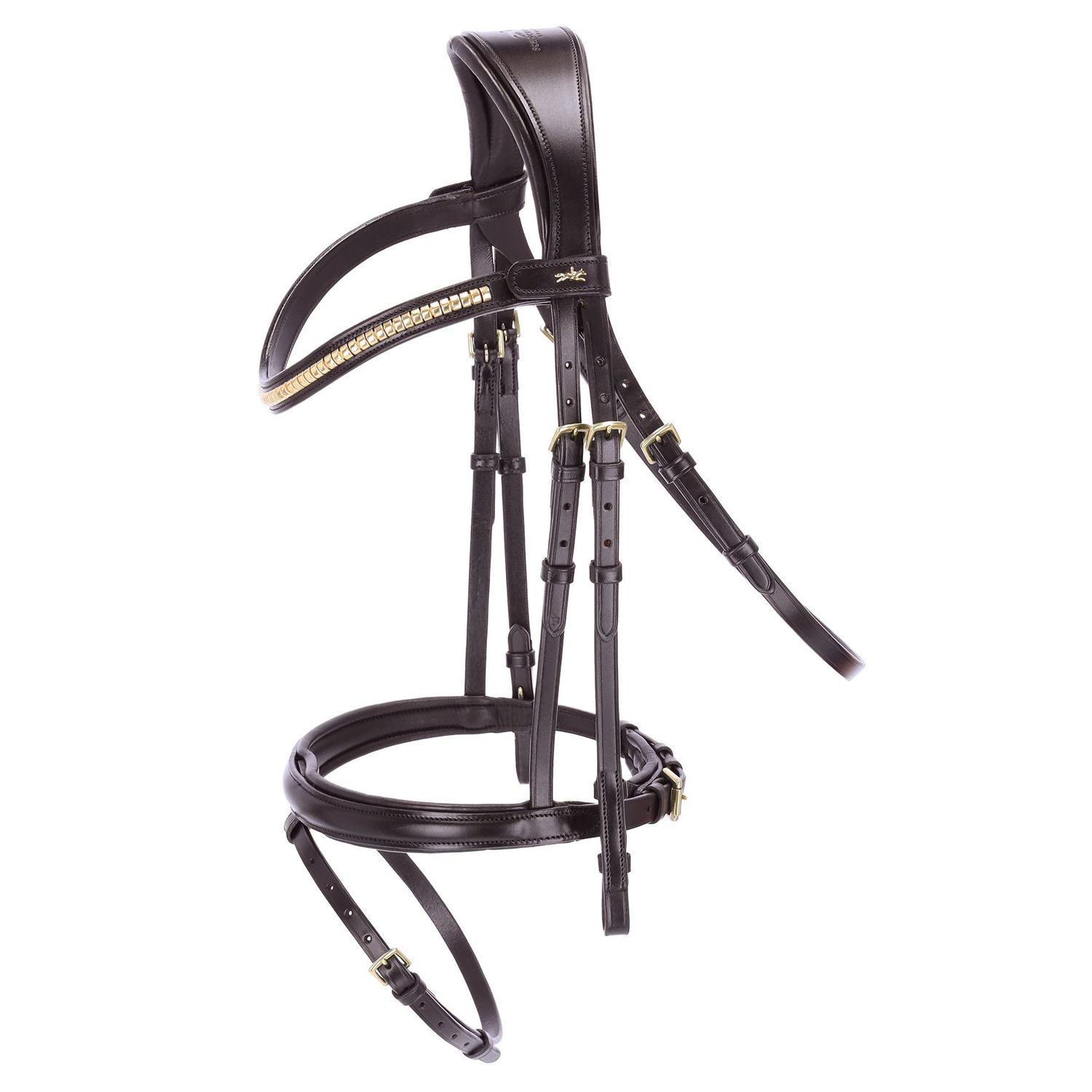 Schockemöhle Trense SP Monza C - dark brown/gold, Größe VB