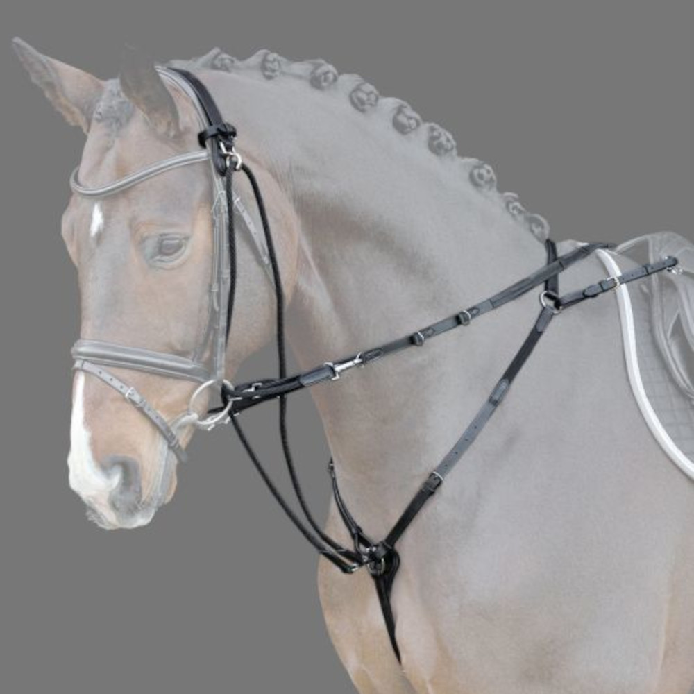 Schockemöhle Hilfszügel SP Cleveland Pro - black/silver, Größe WB
