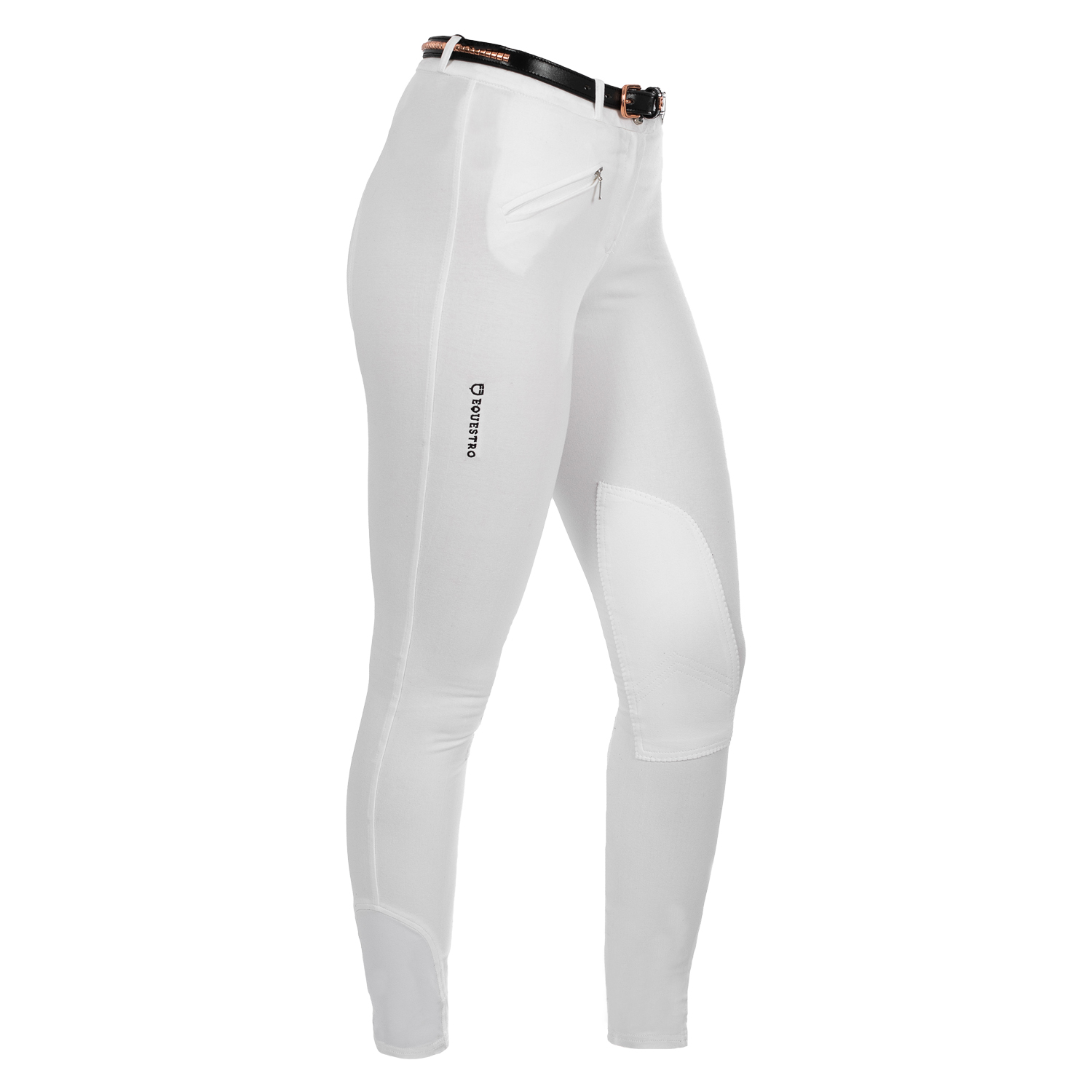 Equestro Selene Kniebesatz Reithose Damen - white, Größe 36