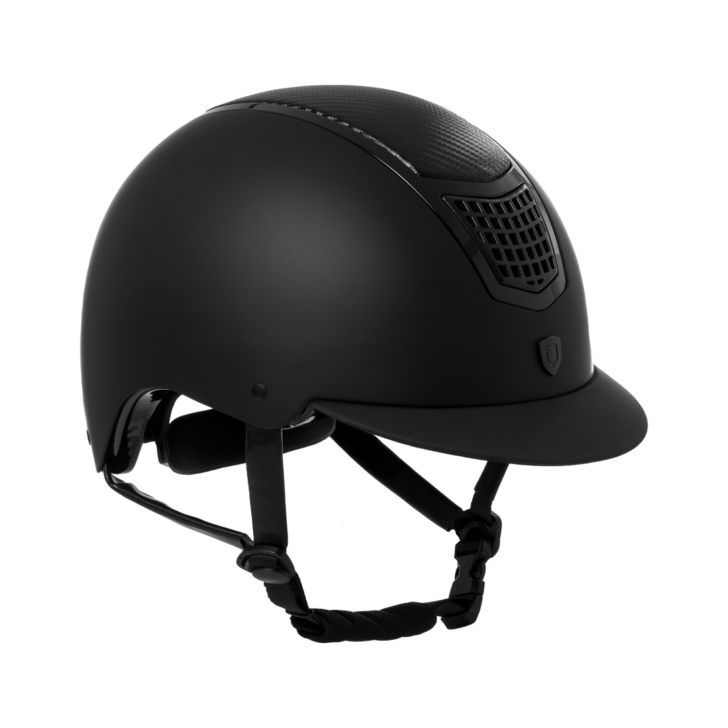 Equestro Carbon Reithelm - black/black, Größe L (59-61)