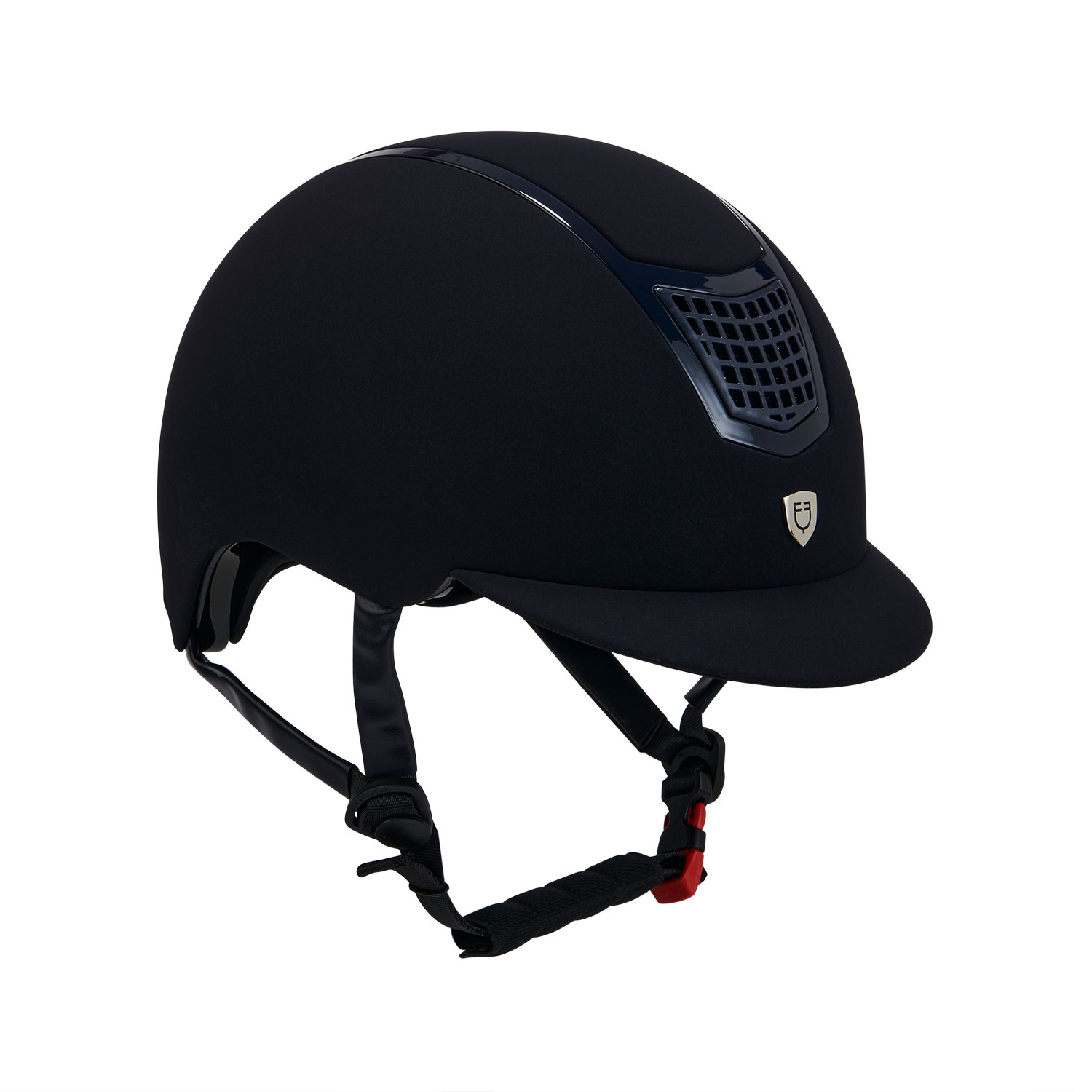 Equestro Eclipse Plain Velvet Ultra-light Reithelm - navy/navy, Größe M (56-58)