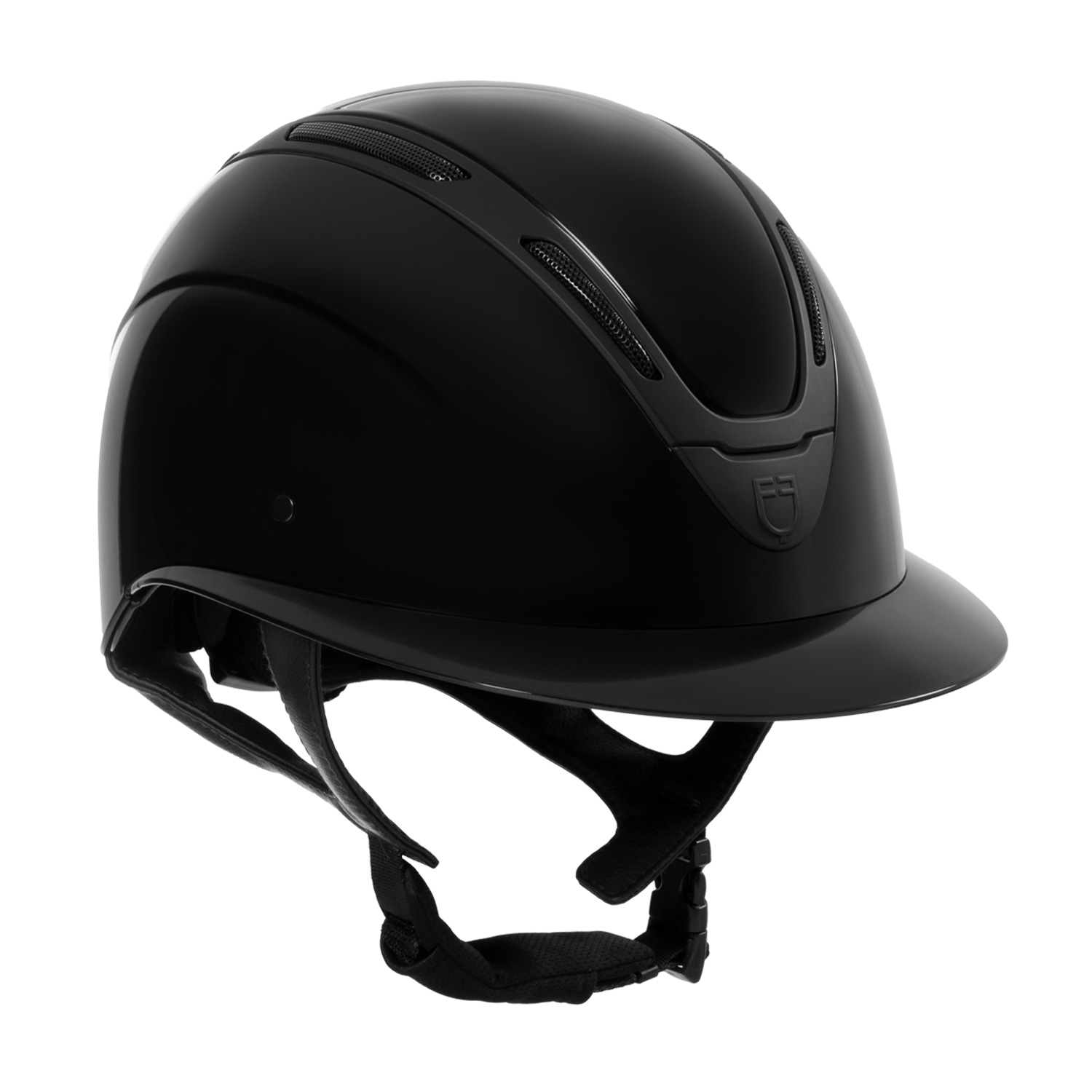 Equestro Apocalipse Glossy Reithelm - black/black, Größe S (52-54)