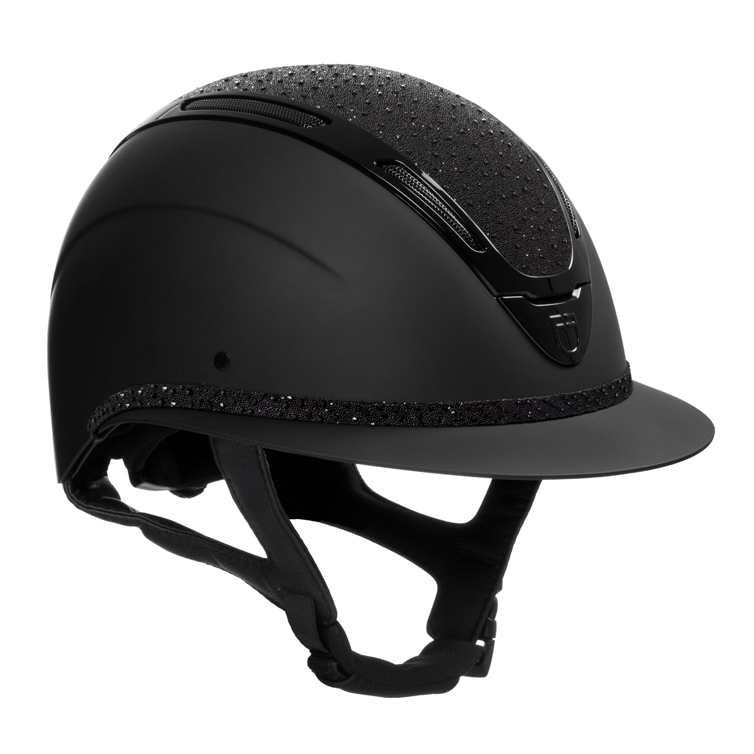 Equestro Apocalipse Matt Reithelm mit Strasssteinen - black/silver, Größe S (52-54)
