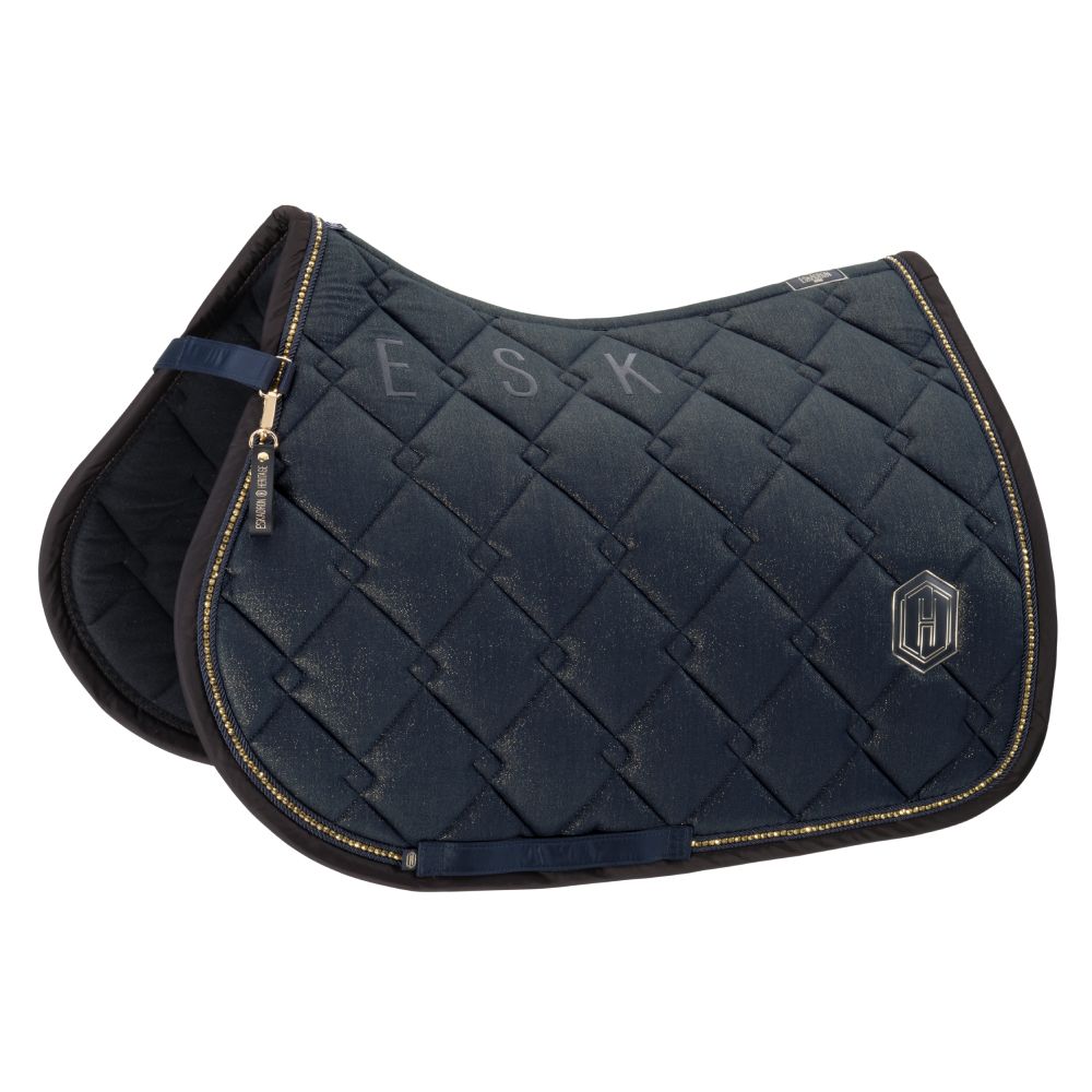 Eskadron Heritage 25/26 Cotton Glitter Crystal Schabracke - navy, Größe Warmblut Dressur