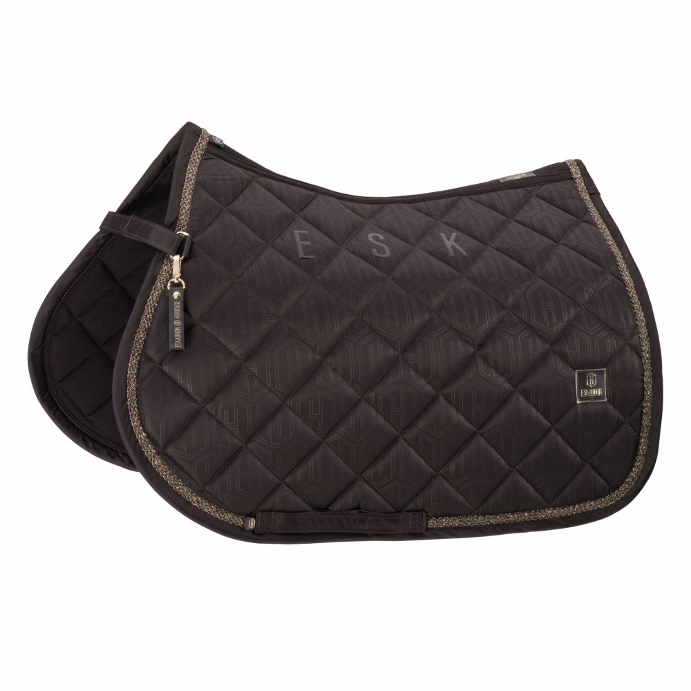 Eskadron Heritage 25/26 Glossy Schabracke - black truffle, Größe Pony Dressur