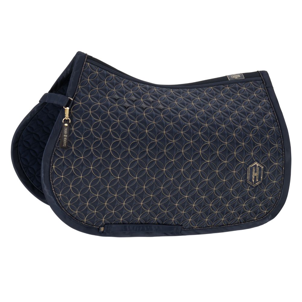 Eskadron Heritage 25/26 Highgloss Contrast Schabracke - navy, Größe Warmblut Dressur