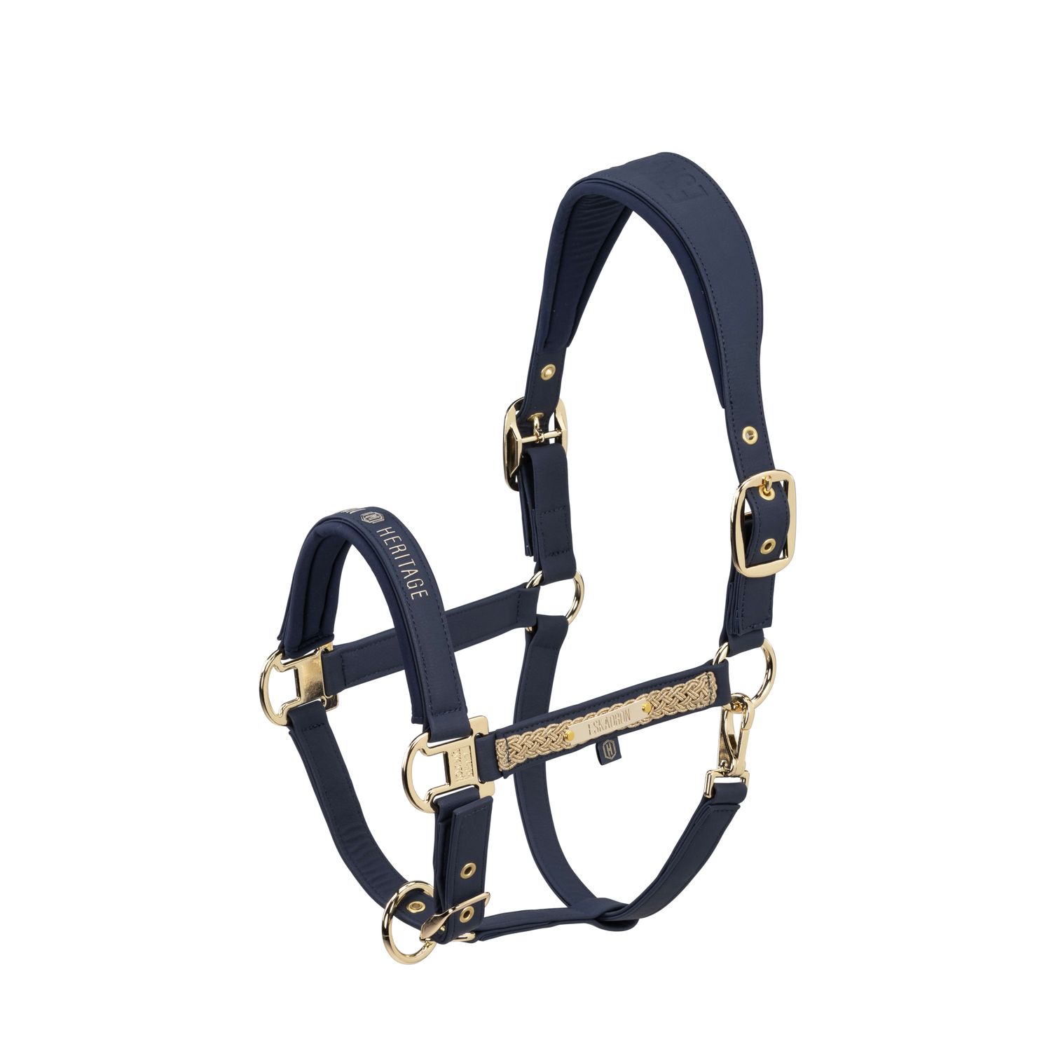 Eskadron Heritage 25/26 Leather Double Pin Halfter - navy, Größe Pony