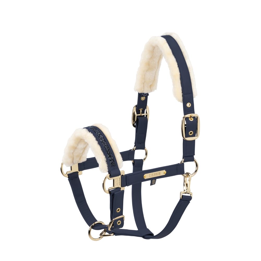 Eskadron Heritage 25/26 Faux Leather Jewel FF Halfter - navy, Größe Fohlen
