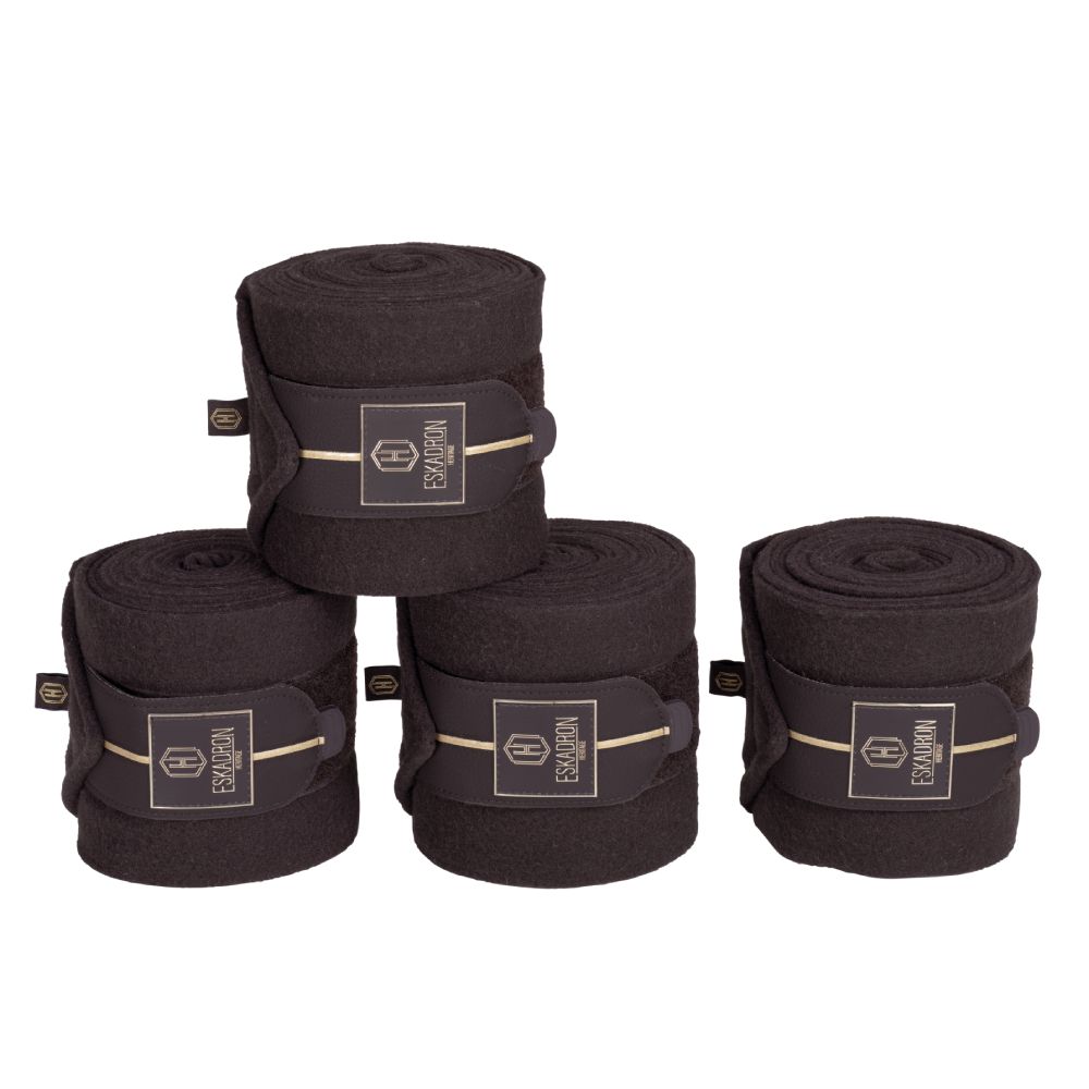 Eskadron Heritage 25/26 Fleece Bandagen - black truffle, Größe Pony