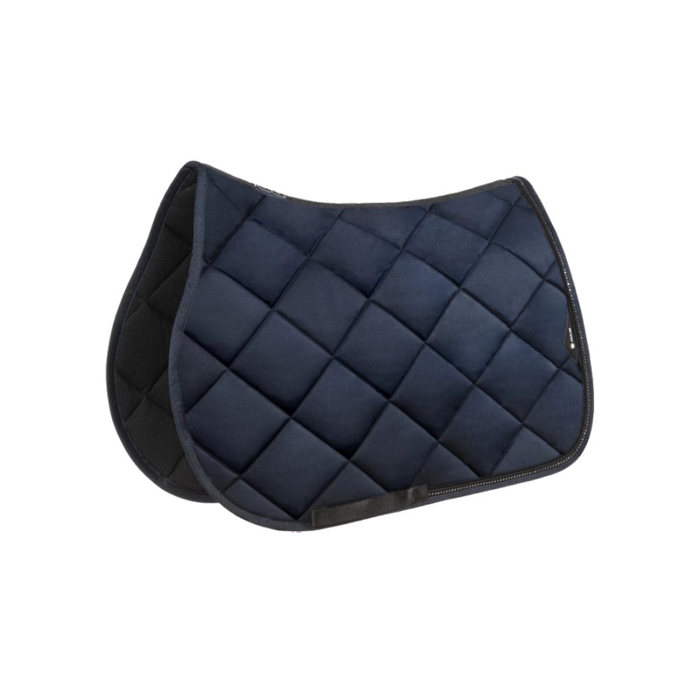 Equiline Eqglow Schabracke mit Strasssteinen - blau, Größe Dressur (DN)