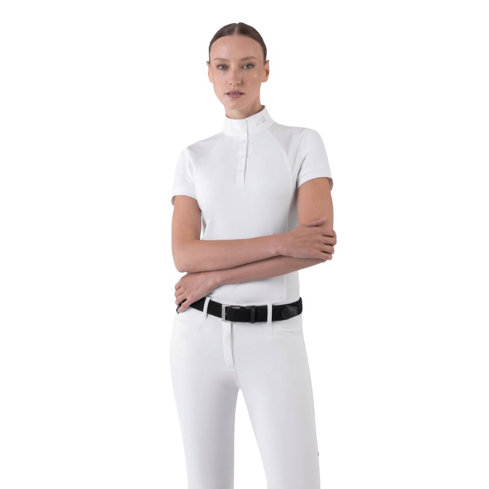 Equiline Geak Turnierpoloshirt Damen - weiß, Größe S