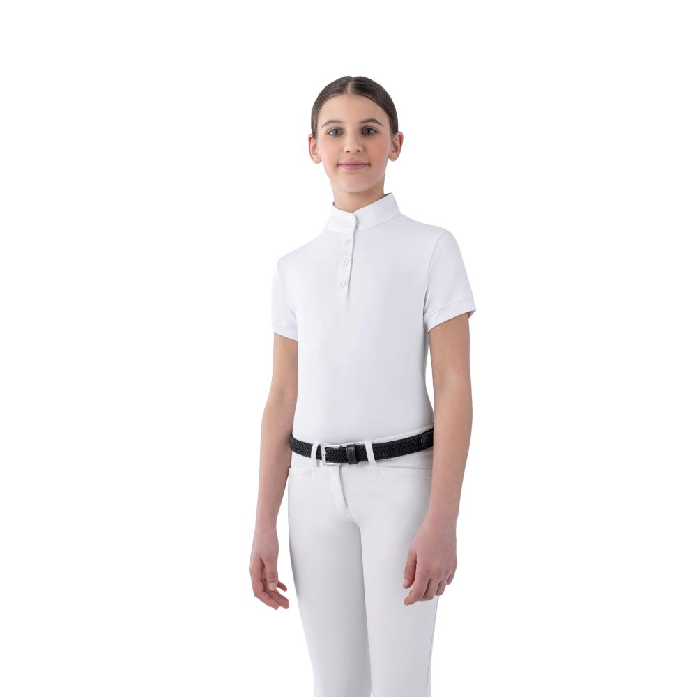 Equiline Jupiterk Turnierpoloshirt Mädchen - weiß, Größe 128/140