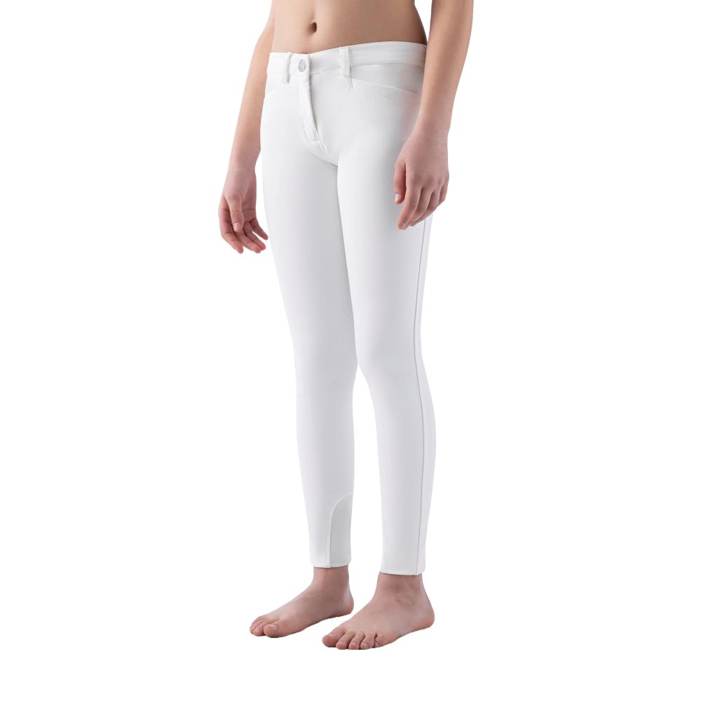 Equiline Jinak Kniegrip Reithose Mädchen - weiß, Größe 140/152