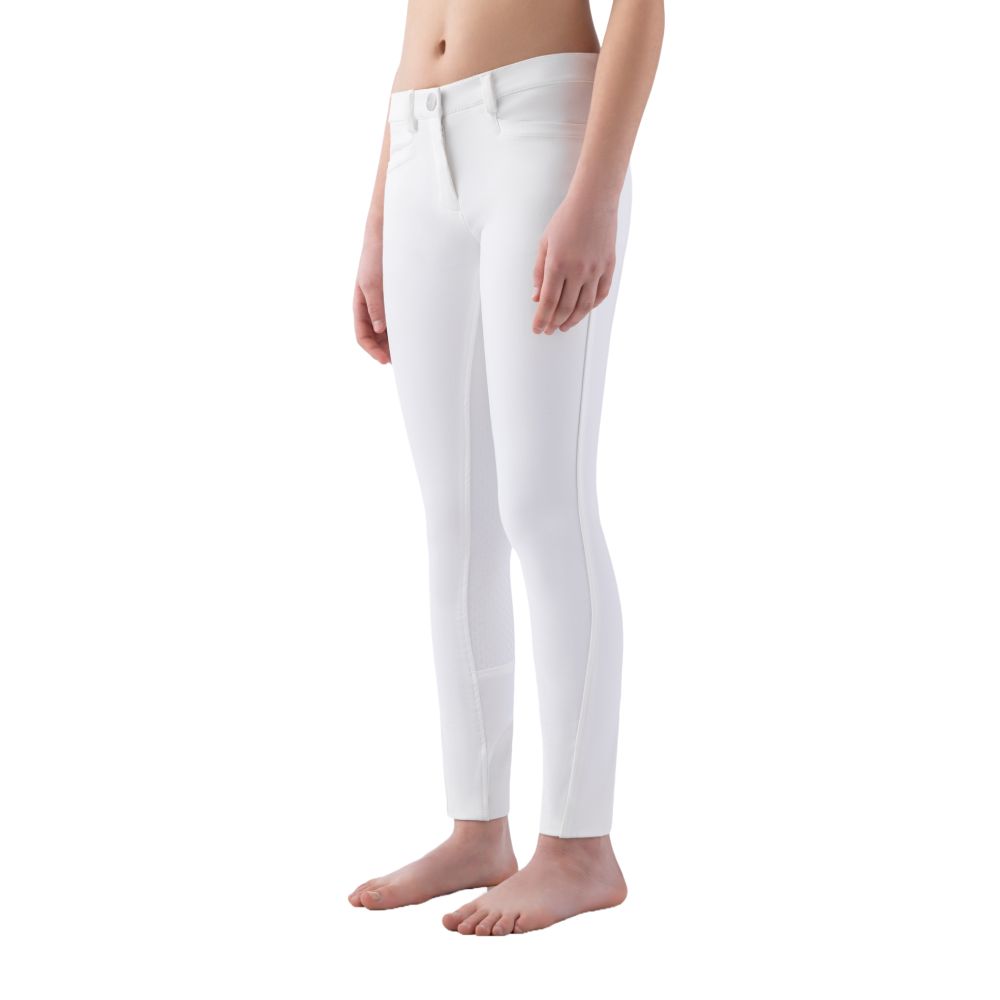 Equiline Jaklink Vollgrip Reithose Mädchen - weiß, Größe 152/158
