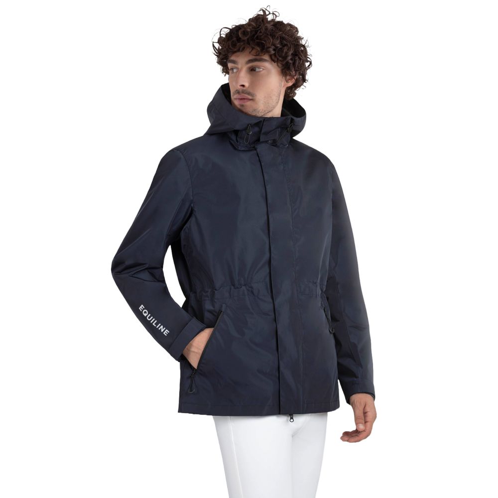 Equiline Eqrevek Regenjacke Unisex - blau, Größe S