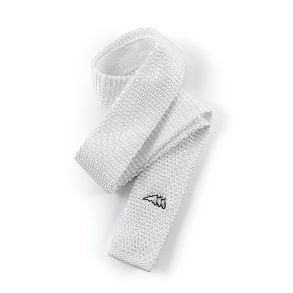 Equiline New Slim-Tie Strickkrawatte - weiß
