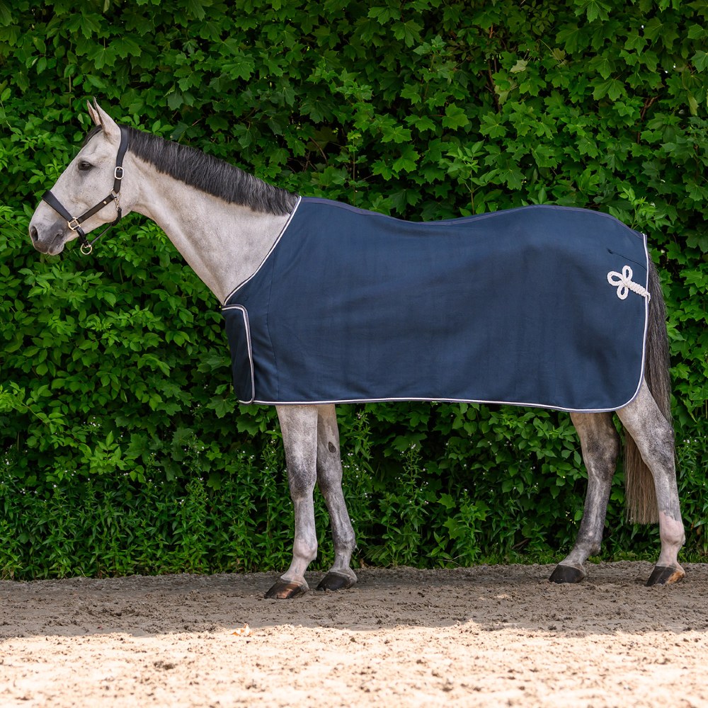Waldhausen Economic Fleece Sponsorendecke - nachtblau, Größe 155 cm
